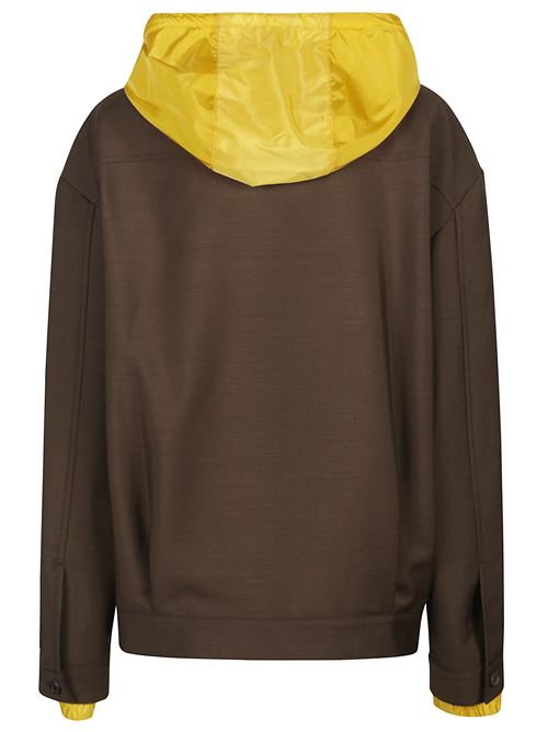 Blouson in mid mohair e pongé tec. MIU MIU | ML126817HVF04NJ